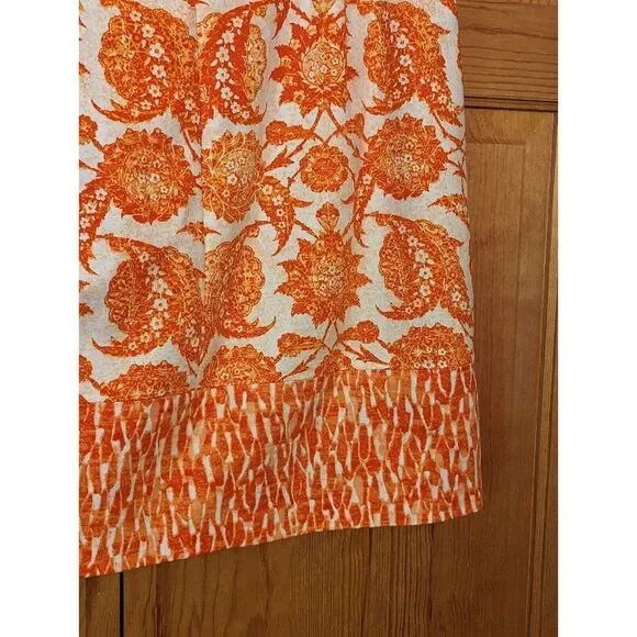 Michael Kors MIni Stretch Cotton Pencil Skirt Clementine Paisley - Picture 10 of 11